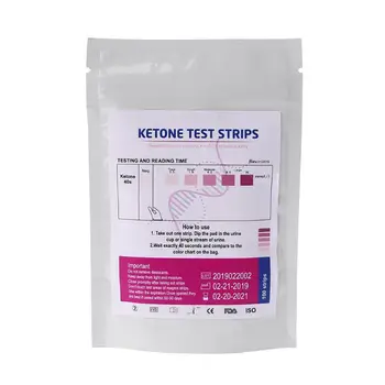 1 Nastavite 100 kozarcev URS-1K Testnih Lističev Ketona Reagenta Testiranje Urina Anti-vc Urina Doma Ketosis Teste, Analize Strokovnih Hitro