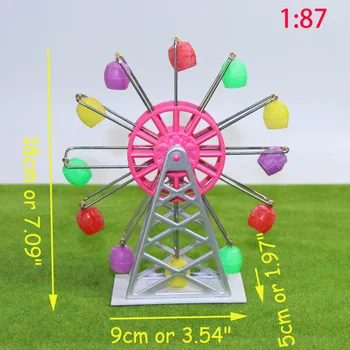 1 nastavite Model Vlak Železniška 1:87 HO Merilu Ferris Wheel Igrišče Model
