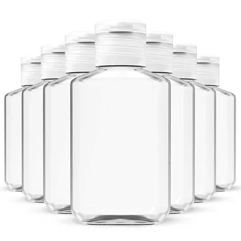 10/100 kozarcev Steklenice 60ml pregleden octagonal elektronske plastično steklenico, Dispening kape za Večkratno uporabo Prazno Steklenico Tekoče polnjenje