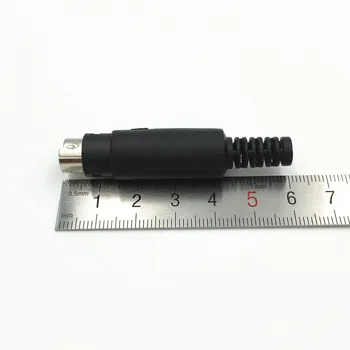 10Pcs Mini Din 4 Pin Moški Vtič Z Plastični Ročaj Adapter za Spajkanje Kabli DIY Priključek