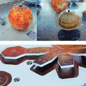 146Pcs 3D Solarni Sistem Puzzle Nastavite Planet Igre 3D Papir DIY Jigsaw Učenje in Izobraževanje Znanost Igrača za Starost 6+ Darilo za Rojstni dan