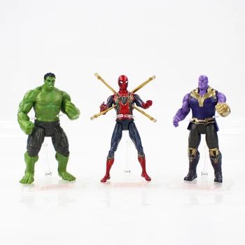 17 cm Avengers 3 Infinity Vojni Znak Thanos Železa Spider Man Spiderman Premično Super Junak PVC Akcijska Figura Model Igrača, Lutka
