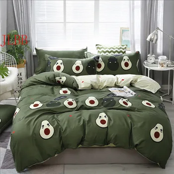 2020 Nov posteljni set HOME Rjuhe kritje nastavite avokado, zelena posteljo set listov ravno list 3/4pcs posteljnina nabor super king size bedclothes