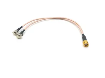 20pcs RP-SMA moški 2x TS9 plug RA Y vrste Podaljšek kabel RG316