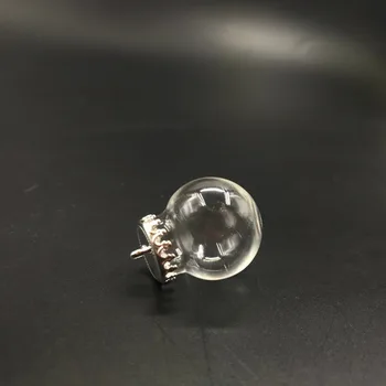 20x12mm Miniaturni Terarija stekla svetu mehurček čipke kovinskih osnovno pladenj ogrlica lanugo tehtnica obesek DIY, ki želijo steklenico dekor 100 kozarcev