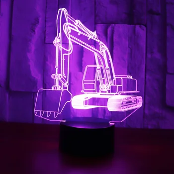 3D LED Nočna Lučka izkopavanje kopač kopač s 7 Barv Svetlobe za Dom Dekoracija Žarnice Neverjetno Vizualizacija
