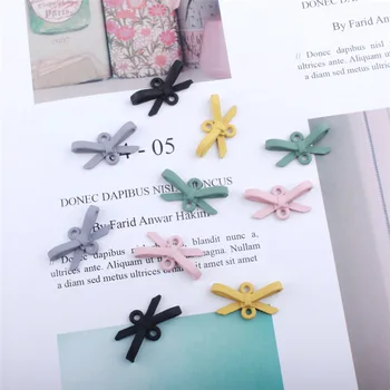 5 Barvo Bowknot Slikarstvo Dvojno Obesek Elegantno Priključek Čare korejski DIY Pribor Za Ročno Zapestnico, Ogrlico, Uhane