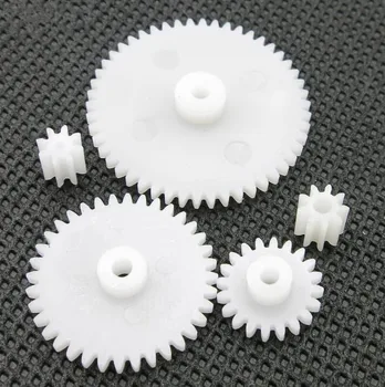 5 kos/veliko 0.5 modul belo plastično orodje mini prenos orodja za diy mini menjalnik in toy model
