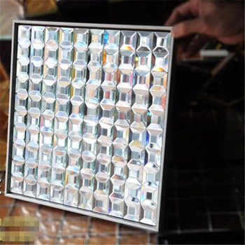 5 poševni robovi Super White diamond ogledalo mozaik ploščice, DIY kopalnica razstavni prostor prikazovanje kabinet pasu 3D ozadje