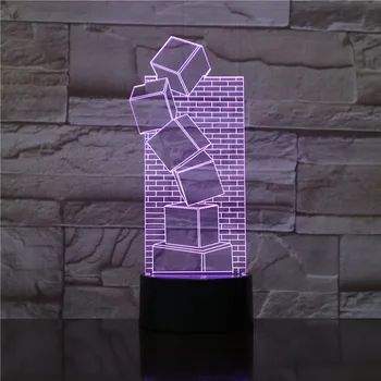 7 se Spremeni barva Svetilke Polje Darilo 3D Lučka Akril LED USB namizne Svetilke TARDIS Luči Multi-barvne Bulbing Svetlobe Dropshipping 1760
