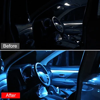 8pcs Napak Auto LED Žarnice za Avto Notranje Luči Komplet Za Volvo XC60 2010 2011 2012 2013 Dome Branje Luči Prtljažnik, Svetilke