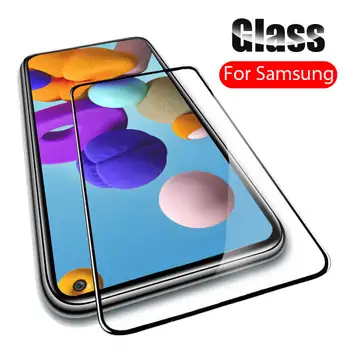9D Polno Kritje za Samsung Galaxy A21s A51 A31 A41 A01 A71 A50 A30s A12 Primeru Zaščitno Steklo Za Samsun 21 e 21s A21 s Filmi