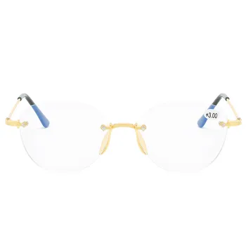 Ahora Brez Okvirjev Bifocal Obravnavi Očala Ultralahkih Krog Poslovnih Presbyopic Očala Povečanje Očala Z Dioptrije +1.0...+4.0