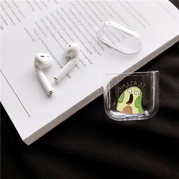 Avokado Memes ruske Ponudbo Slušalke Primeru Za Apple iPhone Polnjenje Polje Za AirPods Pro Trd Prozorni Zaščitni Pokrov