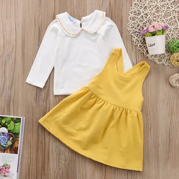 Dojenčki Dekle, Princesa T-shirt Mini Krilo Oblačila Sklop Prom Stranka Fotografija Vrhovi 2pcs Set