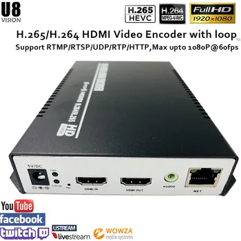 H. 265/H. 264 HDMI Video Kodirnik z zanko za živo podporo RTMP RTSP ONVIF,delo z wowza, xtream kode, youtube