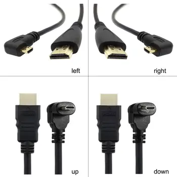 HDMI Kabel za 90 Stopinj pod kotom Micro HDMI na HDMI 0,5 m za Raspberry Pi 4 GoPro HERO5 black Lenovo PS3, XBOX Tablet PC Kamera