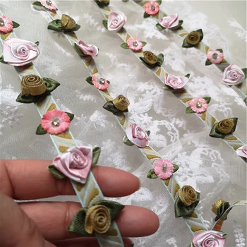 LASUI 5 metrov=1 veliko Lepe Traku 3D cvetje vezenine, čipke DIY osebnost poročni veil nakit dodatki 0338