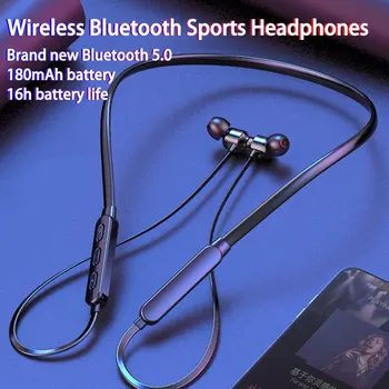 Magnetni Brezžične Bluetooth Stereo Slušalke Športne Nepremočljiva Čepkov Glasbe Kovinski Slušalke Z Mikrofonom Za Vse Phonesung Huawei