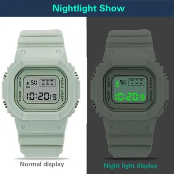 Modne blagovne Znamke Dame Watch LED Elektronski Digitalni Ženski Ure Datum Opozorila Teden Razsvetljavo Ura Šport Fitnes Watch Reloj Dama
