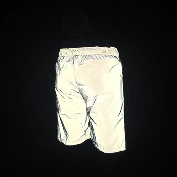 Moške poletne osebnost reflektivni hiphop plesne hlače nočni klub DJ fazi kratke hlače mens priložnostne ulične kratek masculino
