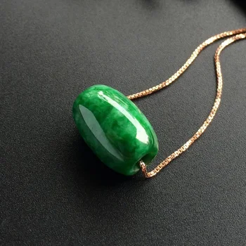 Naravni Burmanski Smaragdno Zelena Passepartout Amulet Obesek 925 Srebrna Ogrlica Elegantno Princesa Jewelry Najboljše Darilo