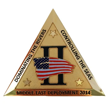 Nizka cena in visoka kakovost Trikotnik pozlačeni vojaške Ameriški kovanec