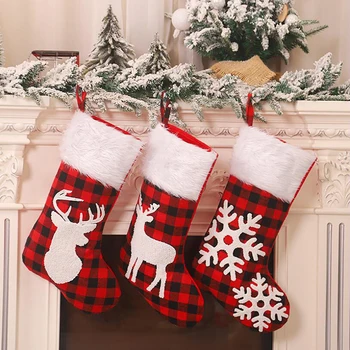 Noel Božič Okraski za Dom Nogavica Božično Drevo Decor Novo Leto Naselitve Božič Vrečo Božič Darilo Candy Bag