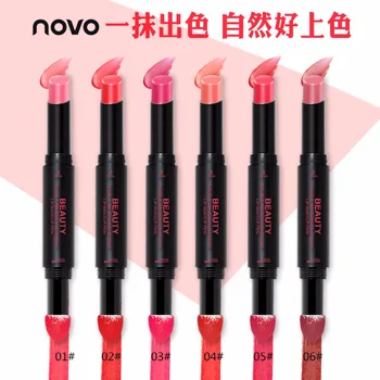 Novo dvojno končalo šminka svinčnik + mat lip gloss nepremočljiva dolgotrajno zračne blazine lipgloss 6 barv seksi rdečo šminko BN052