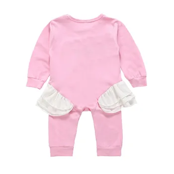 Novo Rojen Otroška Oblačila Newborn Baby Oblačila Romper za Malčke Baby Dekle Onesie Obleko Baby Bodysuit Cottons Risanka Swan Splošno