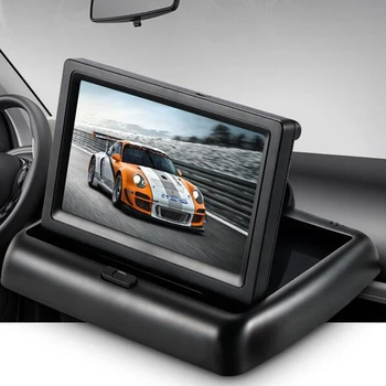 Novo Zložljive Avto TFT LCD Monitorji Zaslona Avto Predvajalnik Videa, HD (Pogled od Zadaj) Monitor Avto Pogled od Zadaj Zaslon Digitalni Plošči Barve
