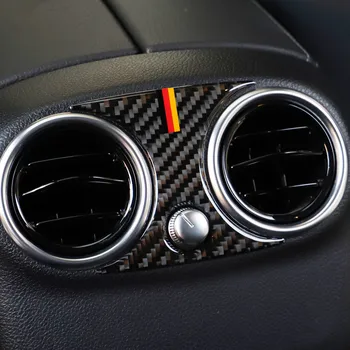 Ogljikovih Vlaken Zadaj, klimatska Vtičnico Plošča Okrasni Pokrov Trim Za Mercedes Benz C Razred W205 GLC X253-2018