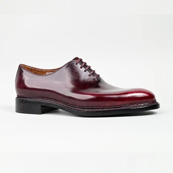 Ročno sešijejo visoke kakovosti napa usnje luksuzna moška obutev poslovna pisarna obleko poročno vino rdeče Oxford čevlji