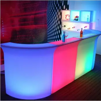 Svetlobna LED Bar Števec nepremočljiva polnilna Rundbar LED Bartresen pohištvo Barva Spreminja Klub Natakar palice disco party
