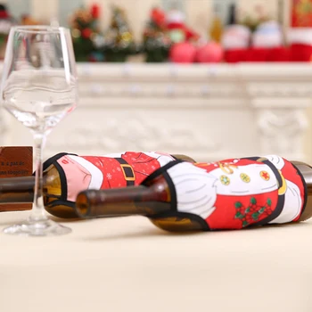 Tabela Dekoracijo Dejavnosti Okraski Božič Novo Steklenico Vina Predpasnik Kritje Zaviti Božič Večerjo