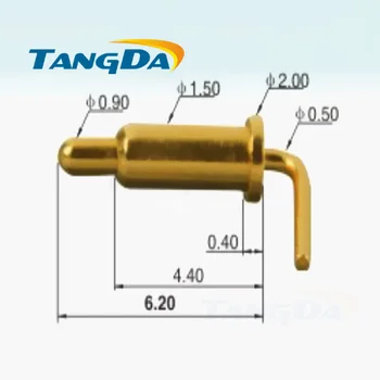 Tangda 2*6,2 mm bend pomlad thimble pogopin skakal pin priključki antena thimble Obrnite iglo 2 6,2 mm