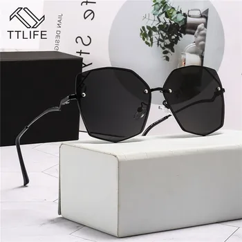 TTLIFE 2020 Moda Rimless sončna Očala za Moške Velike Luksuzne blagovne Znamke Oblikovalec UV400 Očala Ženski Gradient Odtenki Moški Dodatki