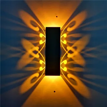 Ustvarjalne Metulj Moderne Stenske Luči Za Domačo Razsvetljavo Spalnica Ozadja LED Stenska Luč Napeljave Aluminija Nordijska Wandlamp