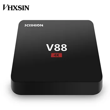 VHXSIN 20PCS/VELIKO SCISHION V88 4K Android 7.1 Smart TV Box Rockchip 3229 1G/8G 4 USB 4K 2K WiFi Quad Core 1,5 GHZ Media PlayeR