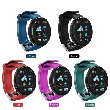 Vroče Prodajo Pametne Ure Spretno Proizvodnji D18 Krog Zaslon Smart Zapestnico Watch Srčnega utripa Podpora za Android iOS