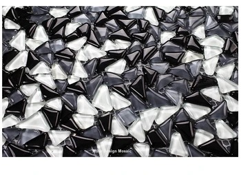 Črno Bel Prosti Slog Vzorec Kristalno steklo mozaik ploščice FP10 za očesa podloga kopalnica wall nadstropju kuhinja backsplash strešnik