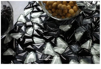 Črno Bel Prosti Slog Vzorec Kristalno steklo mozaik ploščice FP10 za očesa podloga kopalnica wall nadstropju kuhinja backsplash strešnik